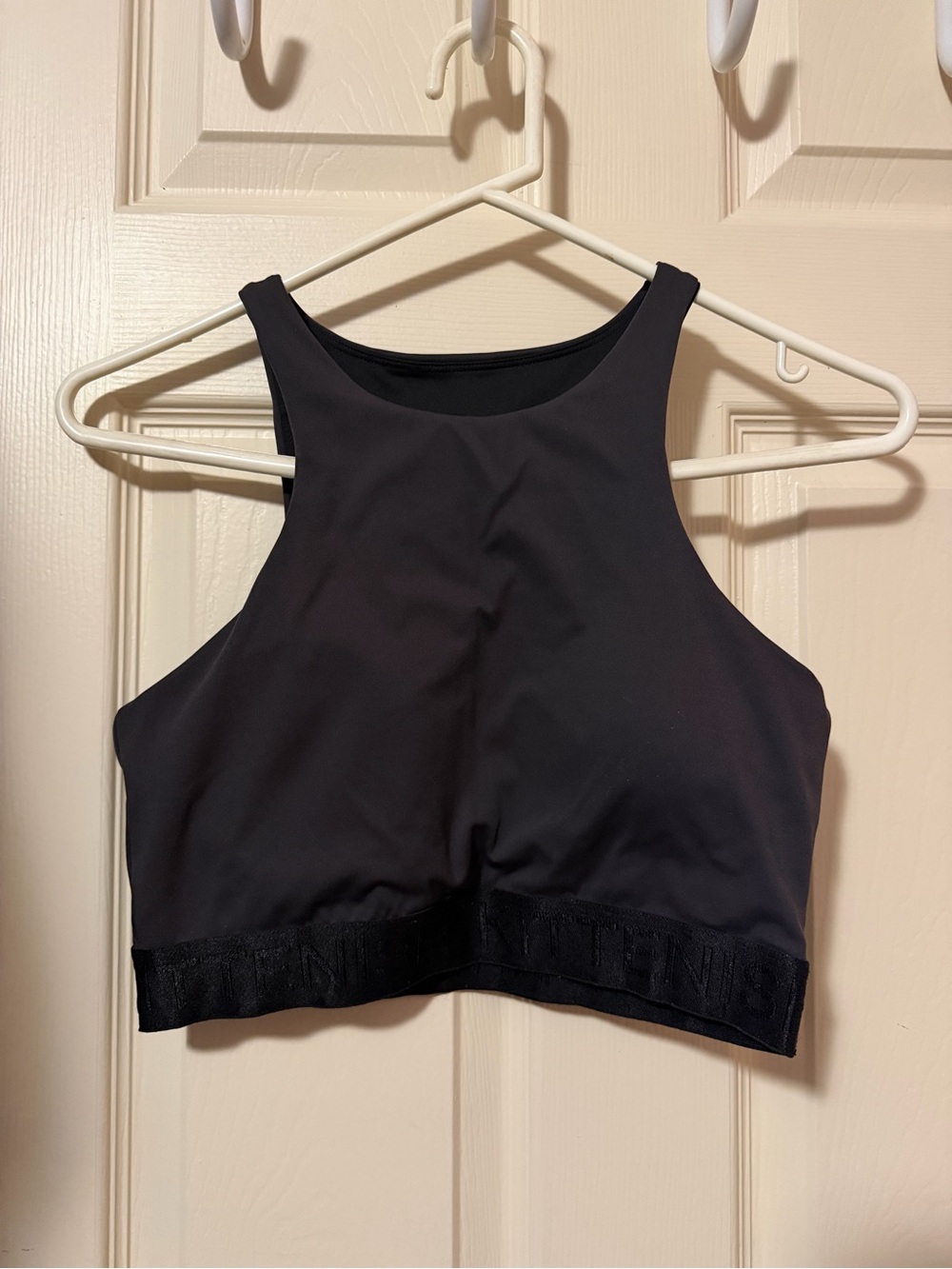 Kittenish Black High-Neck Sports Bra